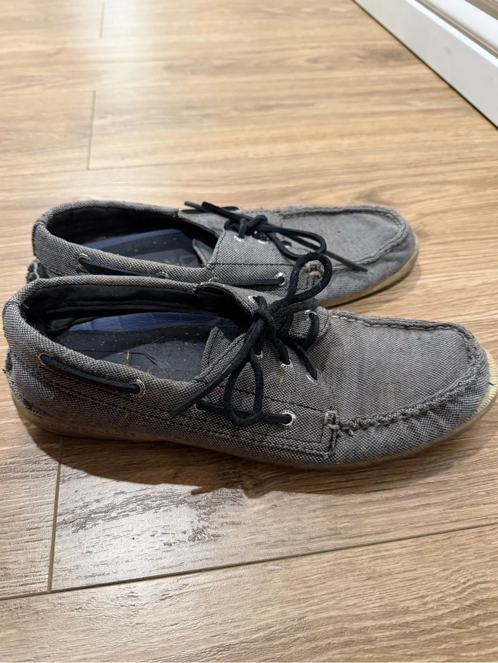 Sperry Gray Speckled Men's Boat Shoes. Size 9.